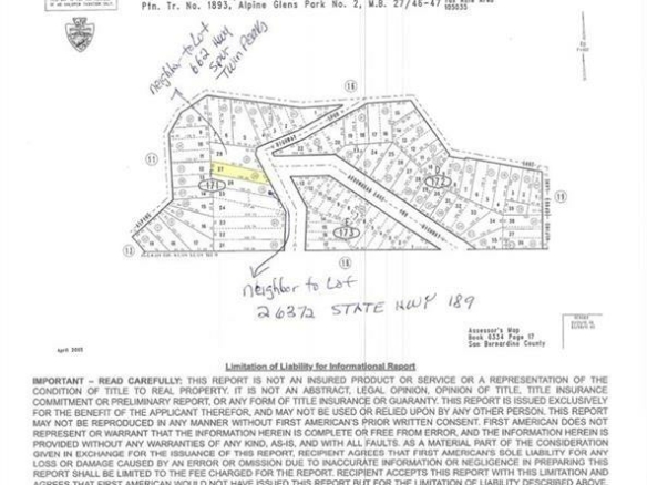 Hwy 189, Twin Peaks, CA 92391